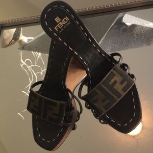 AUTHENTIC FENDI SANDLE SLIDE fits size 7/7.5